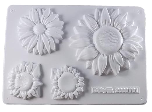 Gießform Sonnenblumen 4 Blumen Gr. 6-12,5 cm