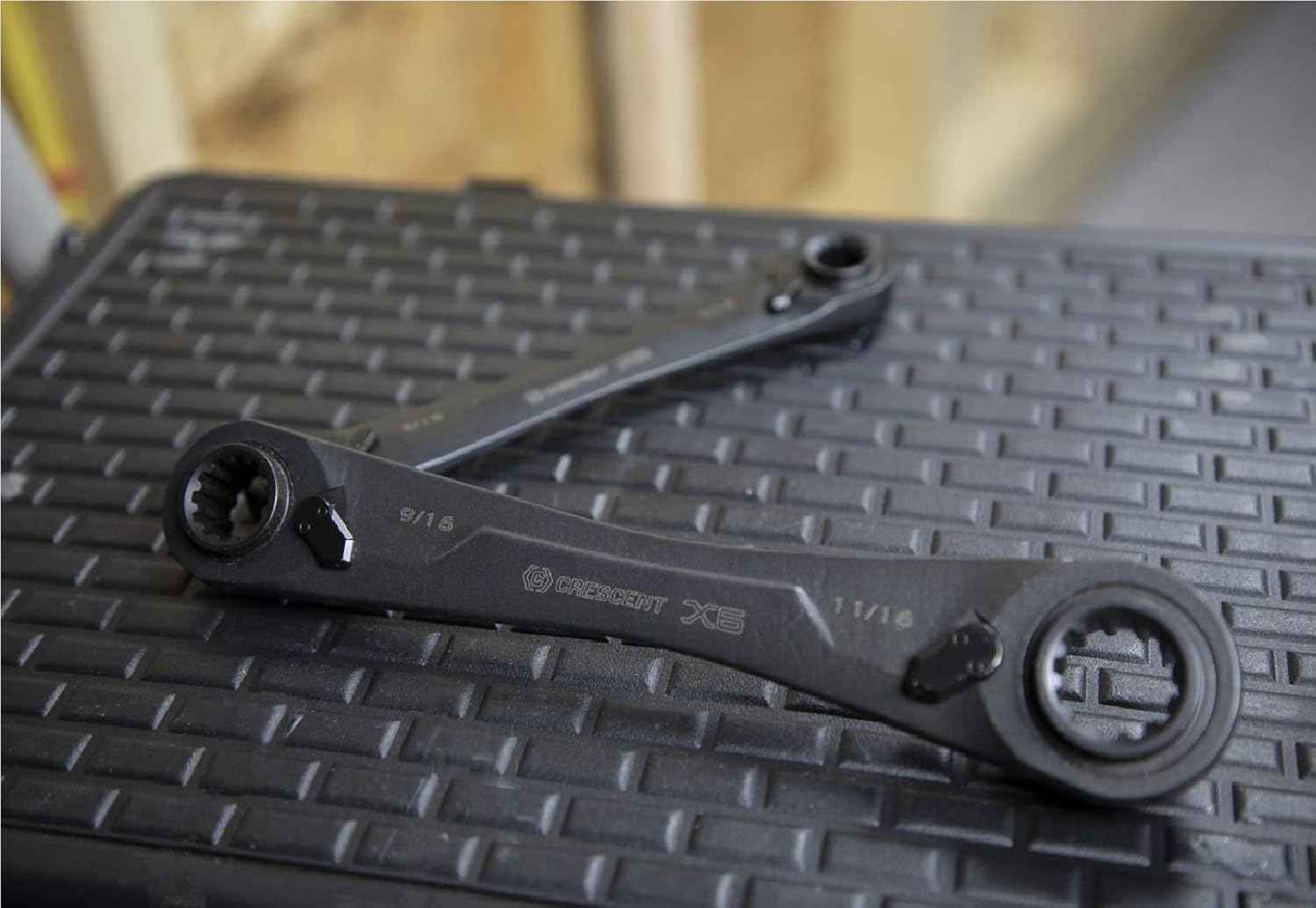 Crescent 2 Pc. X6 4-in-1 Black Oxide Spline Ratcheting Metric Wrench Set - CX6DBM2: Home Improvement