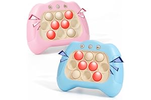 OLLOIIG Pop Fidgets Kids It Game Toys, Fast Push Handheld Game for Kids 6-8, Bubble Stress Pop Light Up Game, Autism Sensory Toys, Birthday Gifts for 8-12 Year Old Boys, Girls, Teens, Adults - 2 Pack