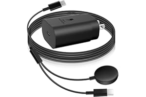 DUOCAIBAO 25W USB C Charger, 2 in 1 Watch Charger Compatible for Samsung Galaxy Watch 7/FE/6/6 Classic/5 Pro/5/4/3/Active2/1 and Galaxy S25/S24/S23/S22/21/20 Note20/10/Z Fold 6(4.9 ft)