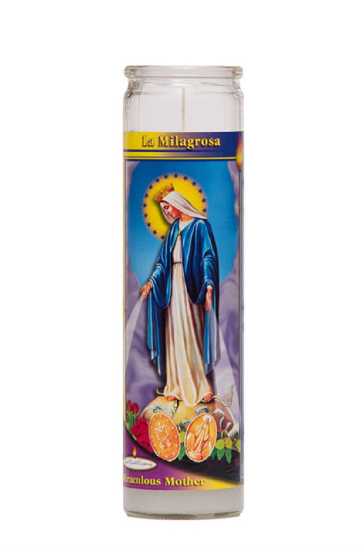 The Miraculous Mother Religious Prayer Candle / La Milagrosa Catholic