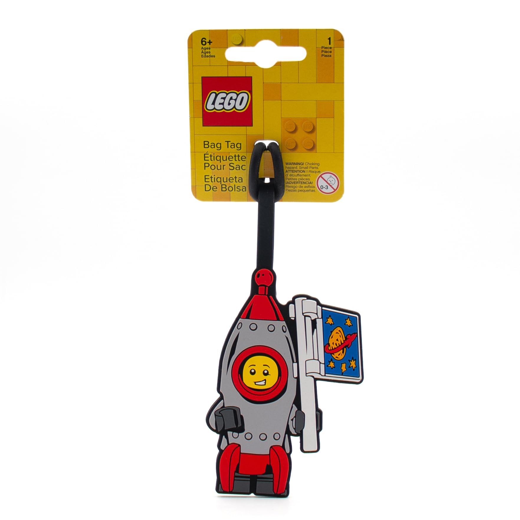 Lego Silicone Bag Tag - Rocket Boy (52852), 1, Luggage Tag, for Travel, Suitcase, Backpack, Summer Beach Bag