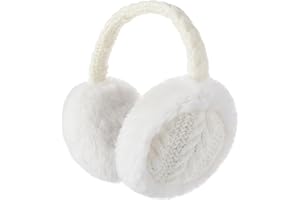 Pleneal Ear Muffs for Winter Women, Foldable Earmuffs Faux Fur Warm Ear Warmers for Women, Outdoor Cute Ear Covers for Girls