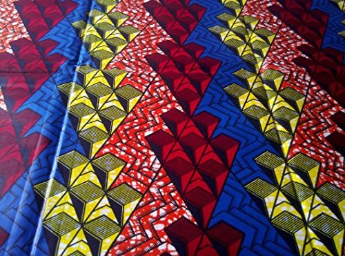 African Fabrics Ankara Super Wax Print Cotton Bold Colour Fabric For Dresses &Craft Making/Sewing Fabrics/ Kitenge/Pagnes/Chitenge Sold By the Yard