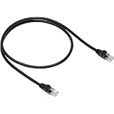 Amazon Basics RJ45 Cat-6 Gigabit Ethernet Patch Internet Cable - 10-Pack, 3 Foot, Black