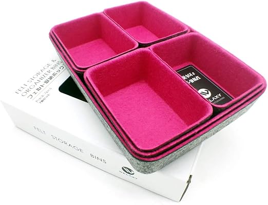 Amazon Com Welaxy Felt Makeup Drawer Organizer Trays Cosmetic