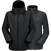 CAMEL CROWN Men's Winter Ski Jacket 3 in 1 Mountain Snow Waterproof Coat Warm Snowboard Jacket with Hooded