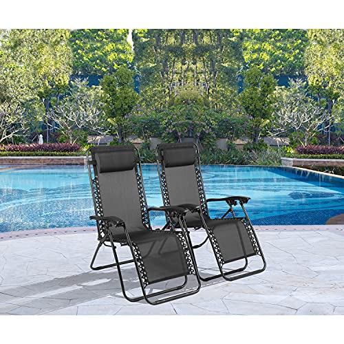 Zero Gravity Chairs Set of 2 Pool Lounge Chair Zero Gravity Recliner Zero Gravity Lounge Chair