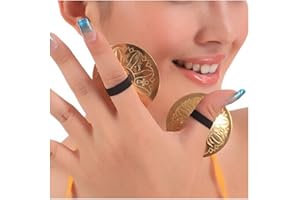 Happy Will 4 Pcs Alloy Belly Dance Finger Cymbals Finger Zills