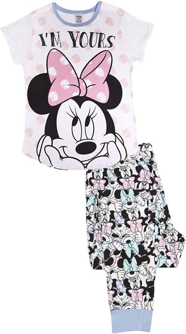 Dreamz Minnie Pyjamas Ladies Nightwear Set True Love (Im Yours, 16-18)