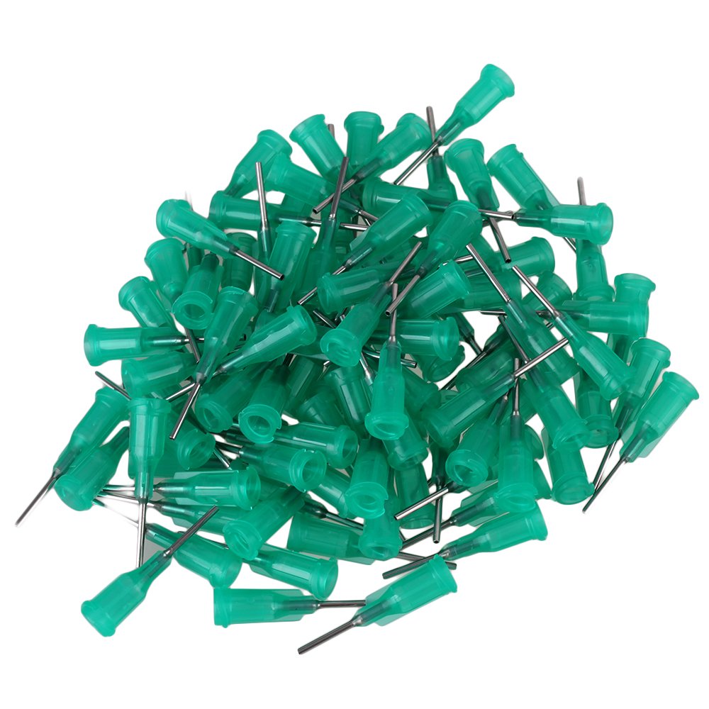 Photo 1 of 100pcs 18 Gauge 1/2" Green Blunt Dispensing Needles Syringe Needle Green