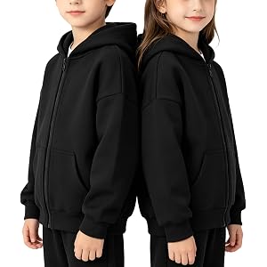 Zip Up Hoodie Boys Lightweight, Toddler Girl Sweatshirt Full Zip, Light Kids Sweat Jackets With Zipper And Hood