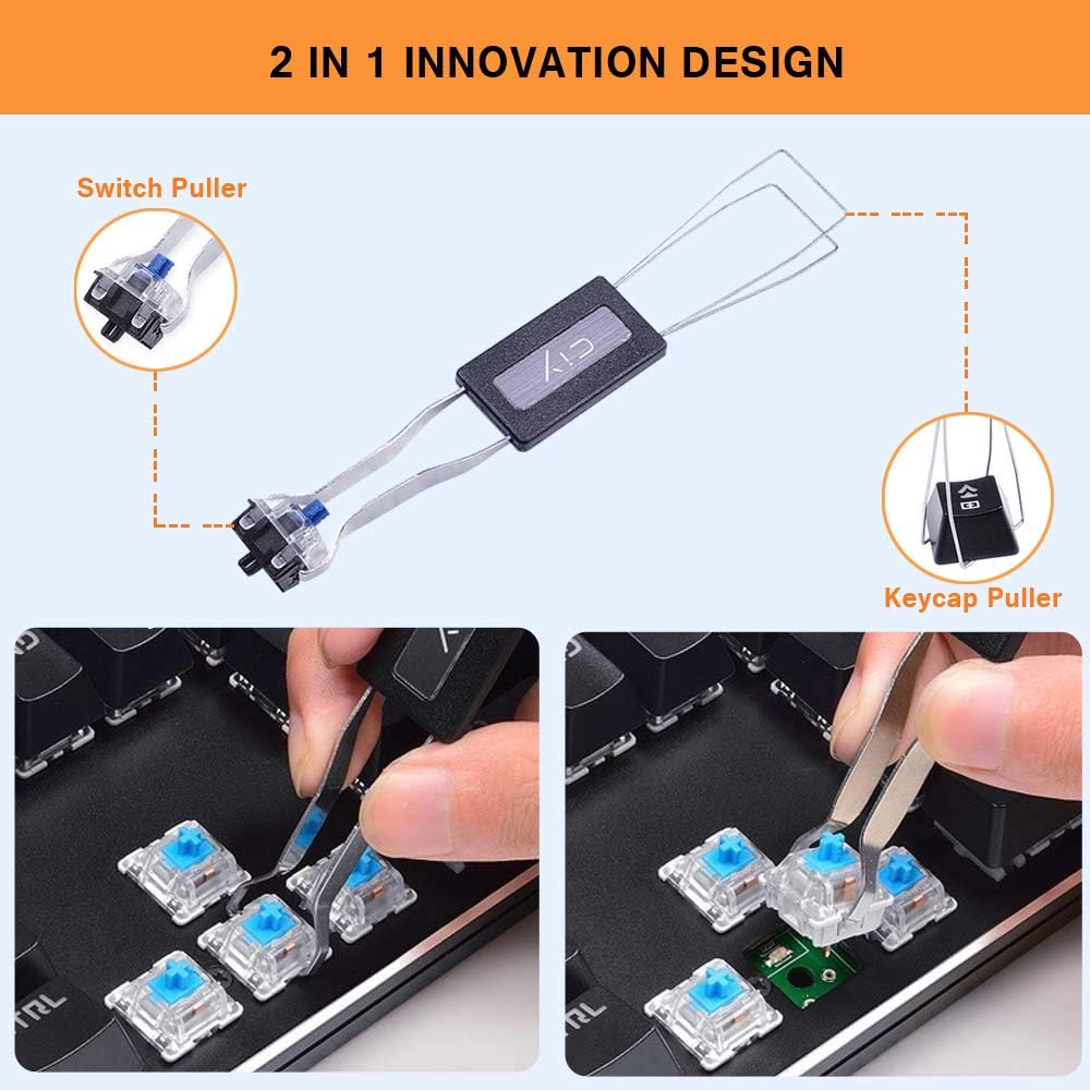 Keycap Puller Stainless Steel Key Keycap Removal Tool Keycaps Remover for Mechanical Keyboard for Removing Fixing Keyboard Tools: Computers & Accessories