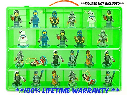 Video Game Mini Figure Organizer- Fits 30 Lego Dimensions TM Figures- Large Case and Carrying Handle