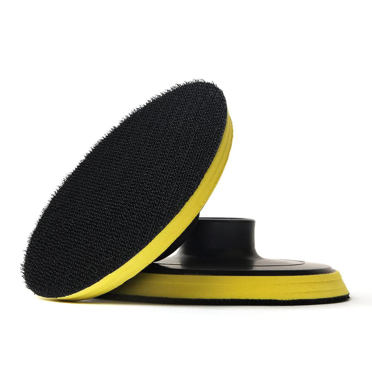 HOMESOM 4 Inch 2 Pieces Backing Plates Polishing Buffing Pads Holder Hook & Loop Backer Pad Thread M14 Car Polishing Tool
