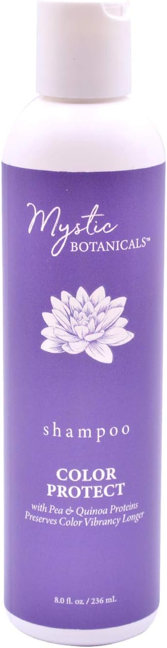 Mystic Botanicals Color Protect Shampoo With Pea & quinoa Protein for Maximum Color Protection | Gives Healthy Looking shiny hair & Reduces Fading Of Color | Paraben Free| 8 Fl. Oz, White