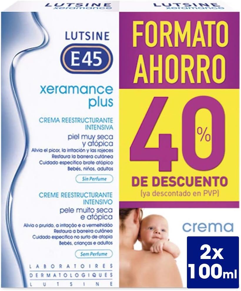 LUTSINE Moisturising Creams, Pack of 2 x 100 ml, Black/White, 200 ml (Pack of 1)