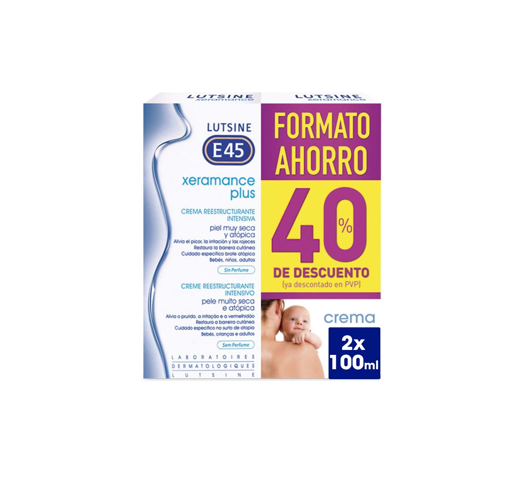 LUTSINE Moisturising Creams, Pack of 2 x 100 ml