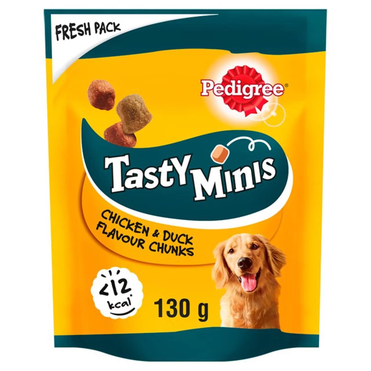 Pedigree Tasty Bites Dog Treats Chewy Cubes with Chicken, 130 g