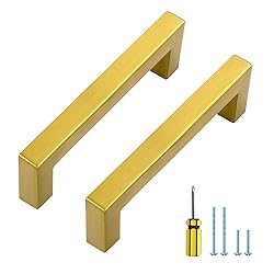 Ravinte 5 Pack Gold Cabinet Pulls 4 Inch Brusehed