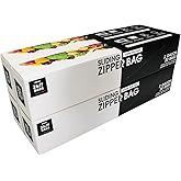2 Gallon Slider Jumbo Storage Bags- 80 Count, Featuring Expandable Bottom, Zero BPA, Microwave-Safe(4 boxes of 20)