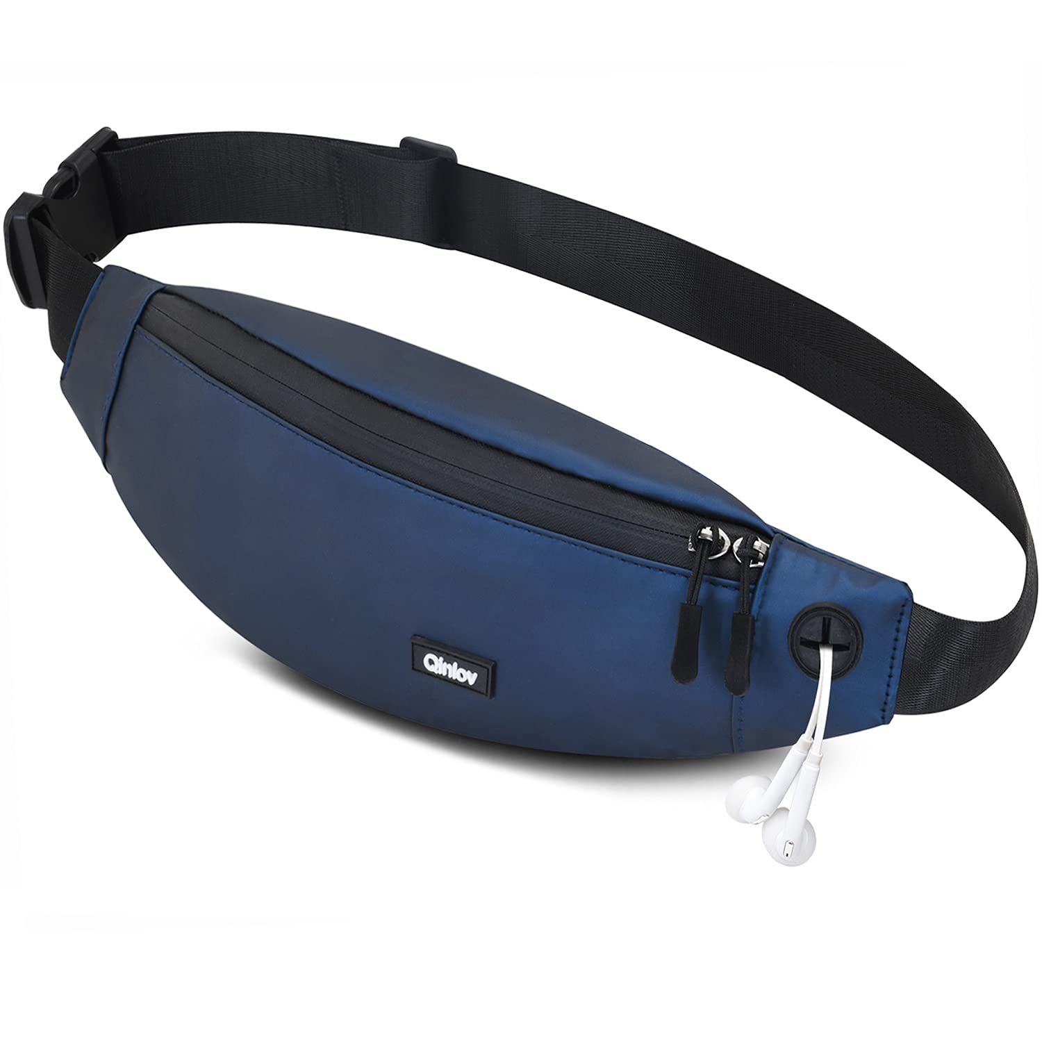 Waterproof Bumbags Running Belt Ligthweight Running Pouch Waist Packs Breathale Cycling Bum Bag Hiking Travel Dog wolking Waist Bag for Women Men Ladies Boys (Blue)