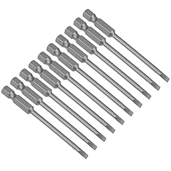 uxcell 10 Pcs 3mm Slotted Tip Magnetic Flat Head