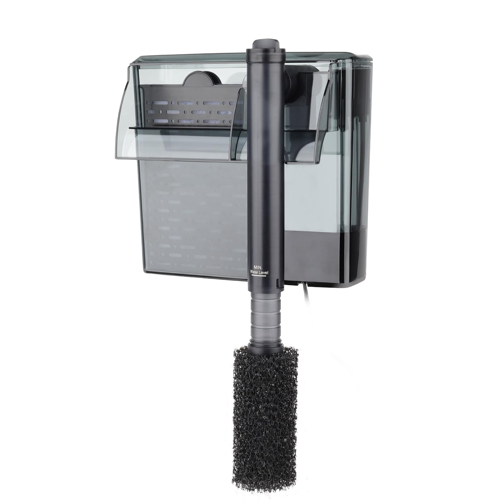 Photo 1 of hygger Aquarium HOB Filter 105 GPH for 10-20 Gallon Fish Tank Power Filter with Adjustable Water Flow Extendable Intake Tube External Hang-On Back Filter