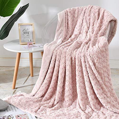 Vangao Throw Blanket Cozy Fuzzy Texture Hypoallergenic for Couch Chair