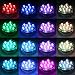 IPEAK Submersible LED Light, Multi Color Waterproof Wedding, Party, Vase Base, Floral, Swimming Pool, Fountain, Garden Remote Control Light