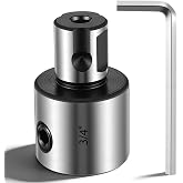 Lanties Industrial Tools 3/4" Weldon Shank to 3/4" One Touch Shank Adapter, Quick Change Annular Cutter Adapter, for Magnetic Drill Milling Machine, Heavy Duty Steel, Precision Fit with Pilot Bore