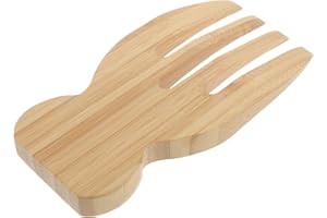 ULTECHNOVO Bamboo Salad Claws and Server Tongs Natural Wooden Salad Hands Kitchen Serving Utensils for Home