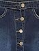 Allegra K Women's Back to Casual Button Down Washed Mini Denim Skirt M Blue