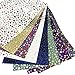 David accessories Gold Foil Glitter Star Pattern Printed Faux Leather Sheets Felt Back 8 Pcs 7.7