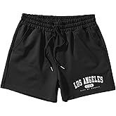 GORGLITTER Men's Graphic Cool Shorts Drawstring Waist Basketball Athletic Gym Shorts with Pockets