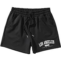 Lmcalzta Mens Shorts Casual Drawstring Elastic Waist Running Workout Gym Shorts With Multi Pockets