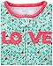 Simple Joys by Carter's Baby Girls' Cotton and Fleece Footed Sleep and Play, Pack of 2, Green Floral/Red Dots, 6-9 Months
