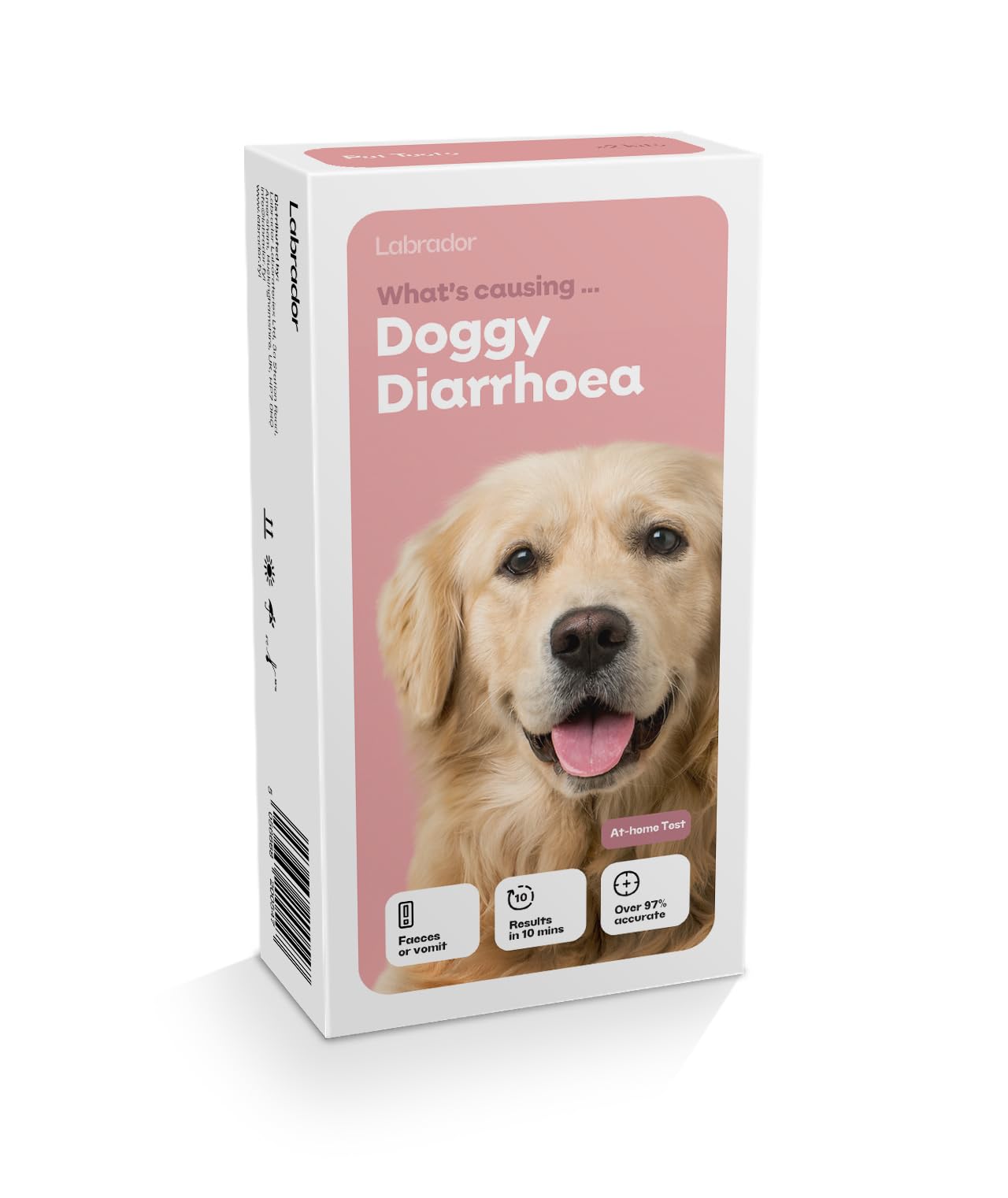 Doggy Diarrhea - Labrador Pet Testing Rapid Canine Parvovirus, Coronavirus, Giardia, and Rotavirus Test - 97% Accuracy, 10-Minute Results for Dog Gastrointestinal Infections - Stool or Vomit Samples