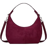 Suede Crescent Bag Women 2025 Retro Suede Slouchy Bag Fall Work Handbag Shoulder Bag Slouchy Tote Underarm Purse