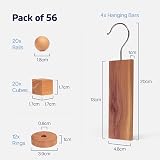 Besto Cedarwood Moth Repellent 56 Pcs Natural Cedar Discs Rings Balls view 2