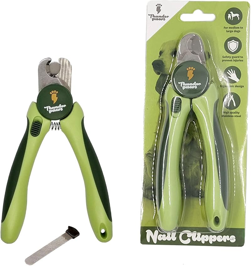 Thunderpaws Professional-Grade Dog Nail Clippers with Protective Guard