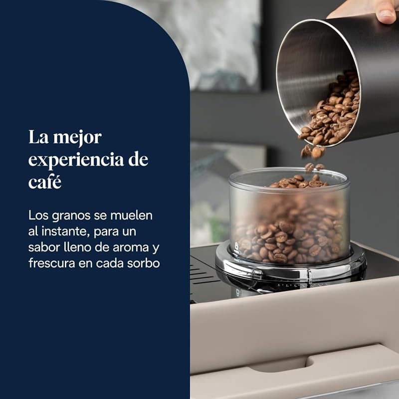 Rivelia - Cafetera Superautomática 8 Bebidas Beige