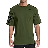 Men's Graphic Tees Short Sleeve 1776 USA Flag Crewneck Casual American Patriotic Regular T-Shirt for Men