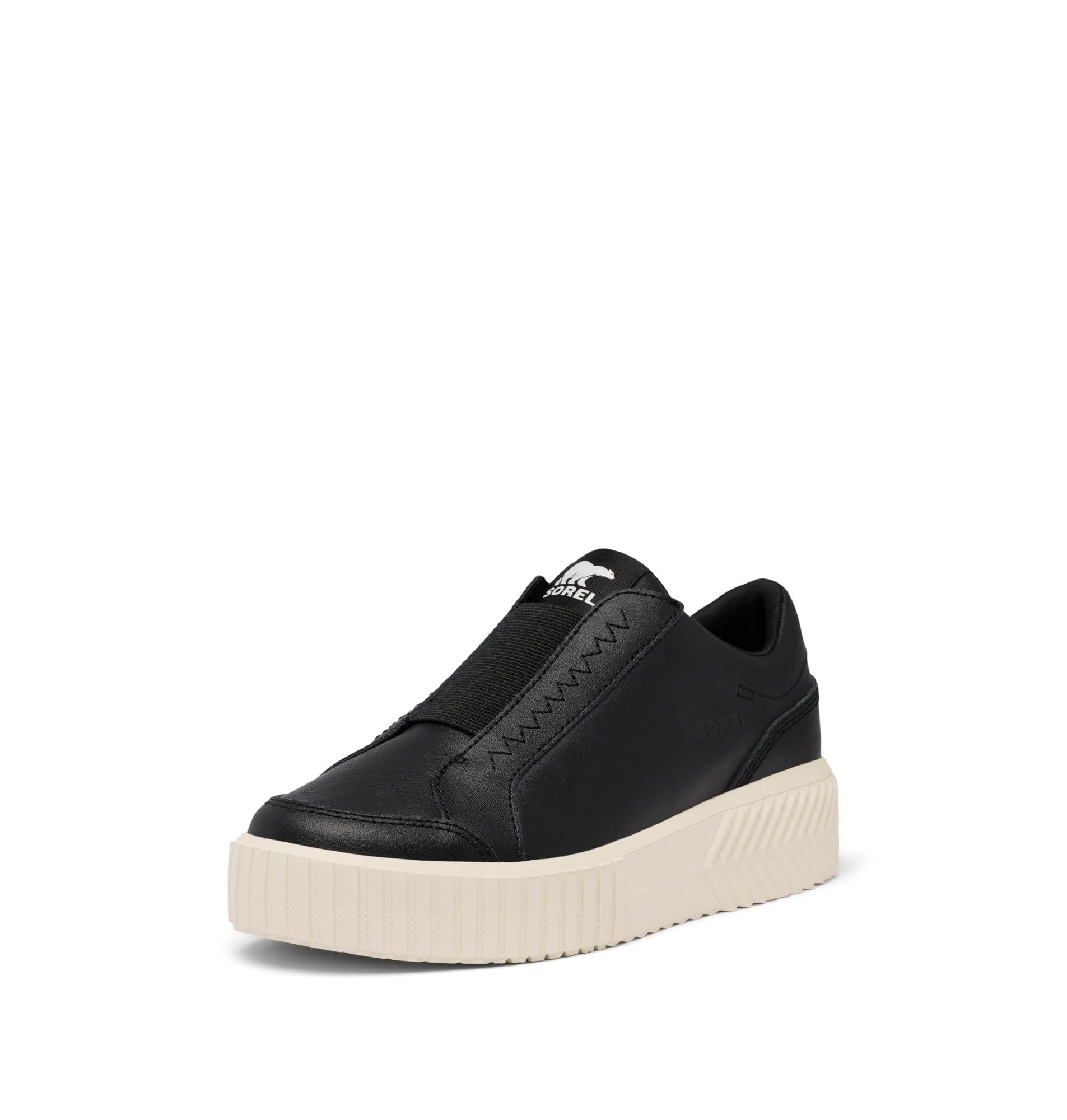 Sorel Women’s ONA Ave Slip-On Sneaker, Black/Chalk, 7.5