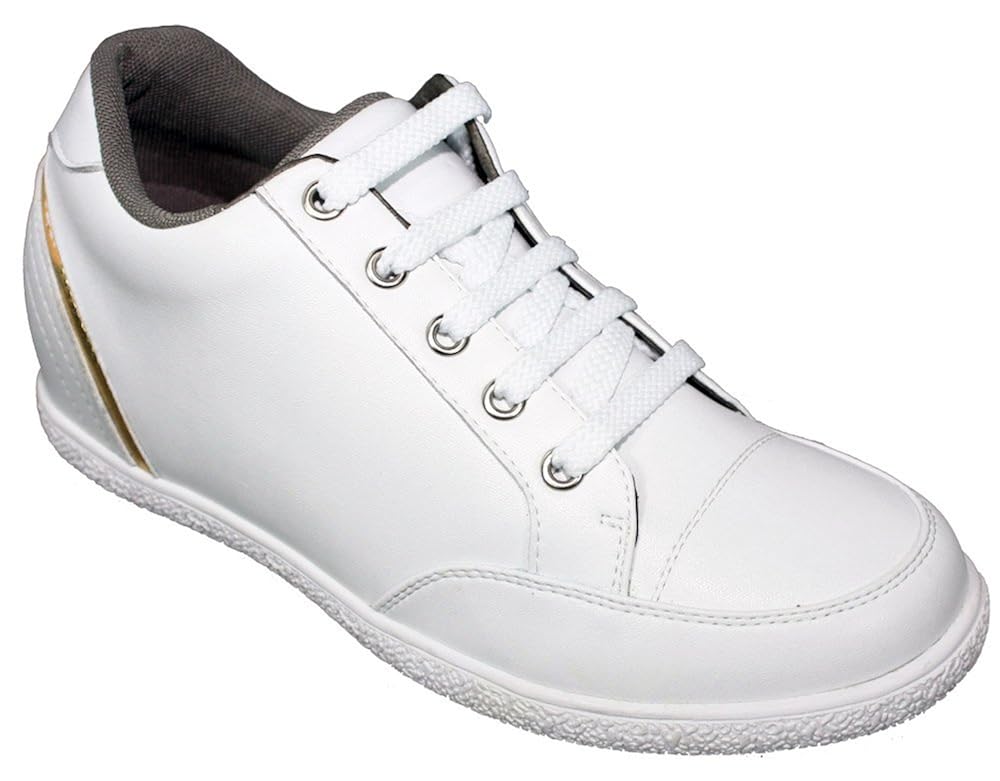 womens white sneakers with gold trim