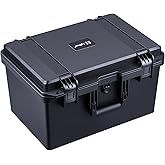 Lykus HC-4430 Waterproof Hard Case with Customizable Foam Insert, Interior Size 17.32x11.42x10.43 in, Suitable for camera, lens, drone, mic, flashlight, projector, electronics, tools, and more