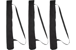 PACKOVE 6 Pcs Umbrella Cover Plastic Bag Organizer Portable Beach Umbrella Travel Umbrellas Umbrella Storage Holder Travel Tote Bag Beach Umbrella Carry Case Umbrella Carry Bag Black Tape