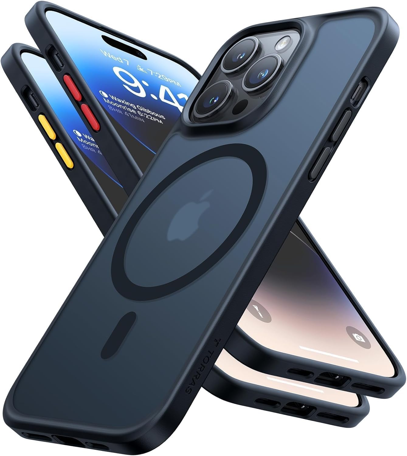 TORRAS for iPhone 14 Pro Max Case with MagSafe, 12FT Military Shockproof, Slim Thin but Sturdy, Velvety Touch and Anti-Slip Texture, Magnetic Protective for iPhone 14 Pro Max Case Cover, Matte Black — image 1