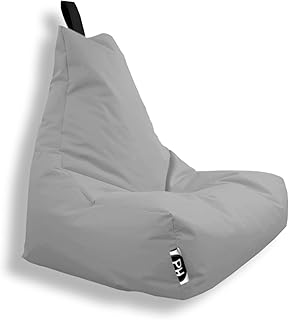 Patchhome Lounge Sessel XXL Gamer Sessel Sitzsack Sessel Sitzkissen In & Outdoor geeignet fertig befüllt | XXL - Grau - in 2 Größen und 25 Farben