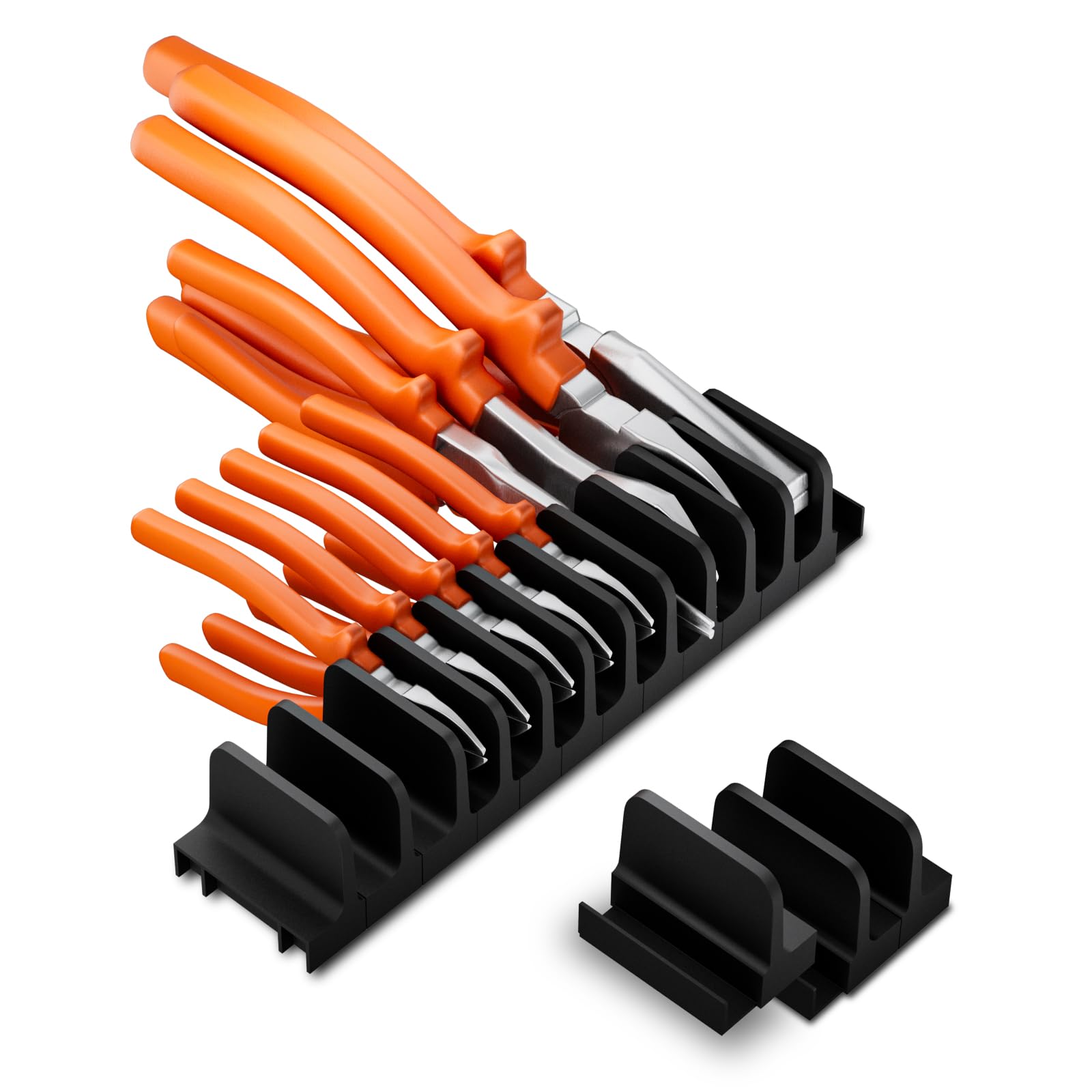 Photo 1 of 12 PCS Plier Organizer for Toolbox & Tool Drawer, Magnetic Plier Holders, Modular Tool Box Organizers for Professional Mechanics, Technicians (Black)
